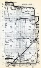 Koochiching County 1, Sturgeon River, Grand Falls, Warren, Englewood, Wildwood, Minnesota State Atlas 1954
